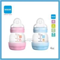 ราคา [4oz/130ml] Mam ขวดนมป้องกันโคลิค (จุกนมเบอร์ 0) Mam Easy Start Anti-Colic (สีขาว-คละลาย) [MAM] (2358078305)