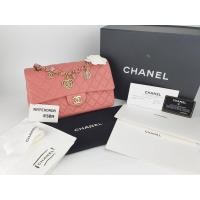 ราคา RARE ! USED!!!CHANEL CLASSIC VALENTINE CHARMS LIMITED EDITION 10" PINK LAMBSKIN LGHW (18423121508)