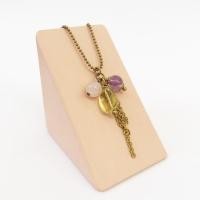 ราคา สร้อยคอทองเหลืองพร้อมจี้หินแท้ (314576419)