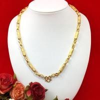 ราคา สร้อยคอทองลายโซ่คั่นปล้องตัดลาย ยาว 20 นิ้ว เทียบเท่า 2 บาท สร้อยแฟชั่น ทองหุ้ม ทองปลอม งานชุบ ใส่ได้ทุกโอกาส พร้อมส่ง (10802591067)