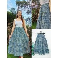 ราคา กระโปรงผ้าสาลูกัดลายเขียนเทียน (29704724597)