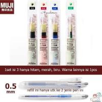 ราคา สินค้าใหม่!! Muji Refill 05mm ปากกาลูกลื่นแบบลบได้ สไตล์น็อค - 0.5 ปากกา รีฟิล (43874686222)