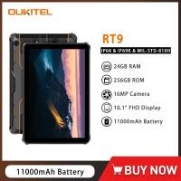 ราคา Oukitel RT9 แท็บเล็ตที่ทนทาน 11000mAh 24 (6 + 18) GB + 256GB 10.1 นิ้วจอแสดงผล FHD แท็บเล็ต 10000mAh แบตเตอรี่ 16MP กล้องแท็บเล็ต 4G (28761711783)