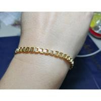 ราคา สร้อยมือเงินสายนาฬิกา เงินแท้ 100%ตอก925ชุบทองคำ18kและชุบทองคำขาว (12457549950)