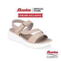 ราคา Online Exclusive Bata บาจา รองเท้าแบบสวมรัดส้น ส้นแบน สำหรับผู้หญิง สีเบจ 5808234 สีดำ 5806234 (29169552073)