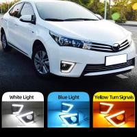 ราคา รถ LED DRL สําหรับ Toyota Corolla Altis 2014 2015 2016 2017 ไฟวิ่งกลางวัน Daylight ไฟตัดหมอกพร้อมไฟเลี้ยว (48750172048)