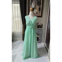 ราคา ชุดราตรียาว(ไซส์ XXL)สีเขียว #มือสอง# (24159748439)