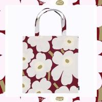 ราคา พร้อมส่ง !! Marimekko Unikko Tote Bag Winter 2020 ดอกสีเทาพื้นแดง (3756432456)