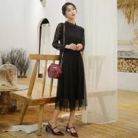 ราคา ชุดเดรสลูกไม้​สีดำ​เรียบหรู (5703848050)