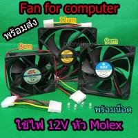 ราคา พัดลมคอมพิวเตอร์ พัดลมเคส ระบายความร้อน Fan Case พัดลม 8CM-9CM-12CM มีแบบให้เลือก (1913695704)