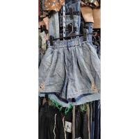 ราคา กางเกงยีนส์ขาสั้นเอวสม็อค (25837528669)