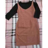 ราคา ชุดเข้าเชต 2 ชิ้น เสื้อ+เดรสตัวนอกสีชมพูกะปิ (มือสองสภาพนางฟ้า) (1600606080)