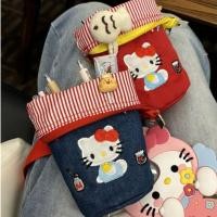 ราคา ญี่ปุ่น น่ารักคิตตี้แมวเย็บปักถักร้อยกระเป๋าเก็บเครื่องเขียน นักศึกษาหญิงความจุขนาดใหญ่กระเป๋าปากกาแบบพกพา (27410301539)