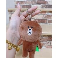 ราคา พวงกุญแจหมีบราวน์ ป้ายLine Friends (26113381843)