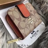 ราคา กระเป๋าสะตางค์ใบเล็ก กระเป๋าสตางค์ใบสั้น coach 2in1 สินค้าพร้อมส่ง✨ (6874366633)