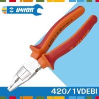 ราคา UNIOR คีมปากจิ้งจก VDE ด้ามแดง-ส้ม 1000Volt ขนาด 7" No.420/1VDEBI (41927044212)