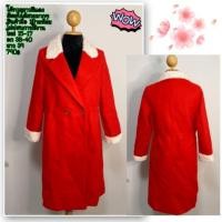 ราคา เสื้อโค้ทผ้าวูลยาวสีแดง✅สินค้ามือ1ป้ายห้อยของใหม่นะจ้า (4118985829)