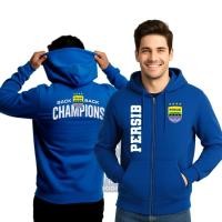 ราคา Persib Blue Zipper Back to Back Champions Varsity Baseball Navy Button Hoodie Jacket สําหรับผู้ชายและผู้หญิง (53502745006)