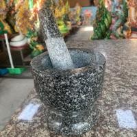 ราคา ครกหิน ครกหินแกรนิตดำ แท้100% หินอ่างศิลา พร้อมสาก ขนาด5นิ้ว ราคา269บาท (4221366908)