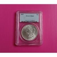 ราคา เหรียญเกรด PCGS MS62 -Morgan Silver Dollar 1897 #เนื้อเงิน .900 Silver (43450704596)