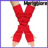 ราคา MERIGGIARE Winter Arm Warmer, Long Lolita Style Fingerless Gloves, Braided Soft Gothic Mittens (47902232257)