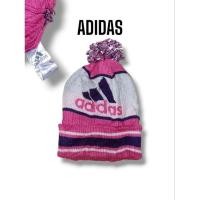 ราคา หมวกไหมพรม ADIDAS มือสอง สีชมพูขาว สภาพดี 54cm~57cmG183⚡ (29578804136)