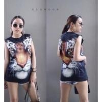 ราคา เสื้อกล้ามลายเสือ ลายชัด100% (1150576891)