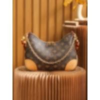 ราคา Louis Vuitton BOULOGNE กระเป๋าครอสบอดี้สำหรับผู้หญิง ดีไซน์คลาสสิก พัตช์เวิร์คจากหนังวัวและเคลือบผ้าใบ สีน้ำตาลเข้ม (49553071107)