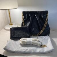 ราคา มือสอง เหมือนใหม่ ของแท้Charle&keith Duo Double Chain Hobo Bag - สีดำ (12798268842)