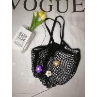 ราคา กระเป๋า​สานสีดำ​ ตกแต่งเข็มกลัด​ดอกไม้​ พร๊อพสำหรับไปทะเล​ กระเป๋า​สานไปทะเล​ กระเป๋า​มาตาลดา (22953835716)