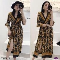 ราคา Maxi dress ลายVersace (7804471227)
