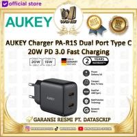 ราคา AUKEY Charger PA-R1S Dual Port Type C 20W PD 3.0 Fast Charging (40176478710)