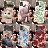 ราคา สําหรับ Motorola Moto E40 E30 E20 ซิลิโคนใส Jelly Soft TPU ปกหลังสําหรับ Moto E20 E30 E40 กระต่ายน่ารักแมว Dinasaur เคสโทรศัพท์ (53852570162)