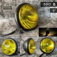ราคา ไฟหน้าทรงกลม ขนาด 6 นิ้ว เลนส์เหลือง ยึดล่าง เหมาะสำหรับมอเตอร์ไซค์สไตล์ วินเทจ คลาสสิค คาเฟ่ เรโทร บอบเบอร์ HD อื่นๆ (20848731572)