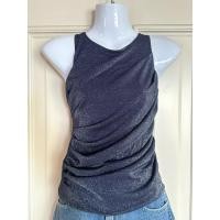 ราคา สินค้าใหม่ ของแท้ Misty Mynx เสื้อแขนกุดสีน้ำเงินผ้ากลิตเตอร์ Size M มีป้ายห้อย (42959553718)