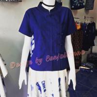 ราคา เสื้อหม้อฮ่อมคอจีนป้ายฟอกนุ่ม (705991585)