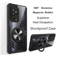 ราคา แม่เหล็ก360° ขาตั้งหมุนเคสโทรศัพท์สําหรับ Black Shark Blackshark 5 Pro เคสกันกระแทกการกระจายความร้อนฝาครอบโปร่งใส (41250131269)