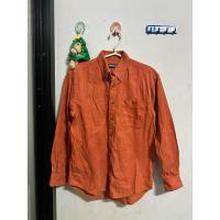 ราคา เสื้อเชิ้ตวินเทจผ้าลูกฟูก Uniqlo สีส้ม มือสองของแท้ (57302317192)