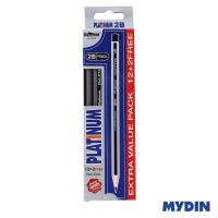 ราคา Dolphin Pencil Platinum 2B (12 + ดินสอ 2 แท่ง) PT2B14 (42627420407)