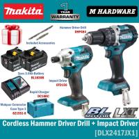 ราคา MAKITA DLX2417JX1 18V Combo [ DHP484 สว่านกระแทกไร้สาย + DTD156 ไดร์เวอร์กระแทกไร้สาย ] (50102504579)