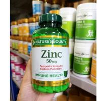 ราคา เสริมภูมิคุ้มกัน ซิงค์ แร่สังกะสี จากอเมริกา Nature's Bounty Zinc 50 mg .....100/400 เม็ด (11630626087)