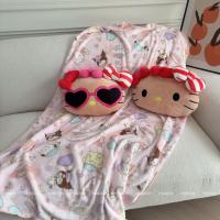 ราคา Hello kitty สาวญี่ปุ่นหัวใจแว่นกันแดดเคทีหมอนสวัสดีคิตตี้บ้านโซฟาหมอนสํานักงาน งีบหลับ ผ้าห่ม2 ใน 1รถ งีบหลับ ผ้าห่ม (54900125471)