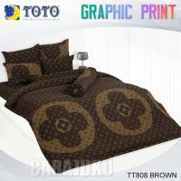 ราคา TOTO ชุดผ้าปูที่นอน 3.5ฟุต 5ฟุต 6ฟุต ลายกราฟฟิก Graphic TT808 BROWN สีน้ำตาล ลิขสิทธิ์แท้ #โตโต้ กราฟฟิก (28379095724)
