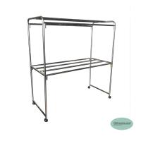 ราคา CMS ราวตากผ้าสนามสแตนเลส ราวตากผ้า ราวแขวนผ้า ยาว 150 ซม. กว้าง 65 ซม. สูง 170 ซม. ราวแขวน 8 เส้น มีล้อ เคลื่อนย้ายสะดวก (2481006775)