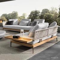 ราคา กันน้ํากลางแจ้ง Terrace Leisure ระเบียง Courtyard หวายกลางแจ้งห้องนั่งเล่นผสมหวายเก้าอี้หวายสามคนโซฟาโซฟา 1JWQ (49602449123)