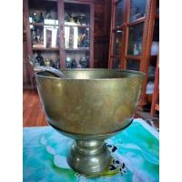 ราคา ชุดขันตักบาตรทองเหลืองราคา1990บาท น้ำหนักประมาณ1300g ขันกว้าง7.5" พานกว้าง6.5" ช้อนยาว10" #ของเก่าวินเทจ9 (12435396010)