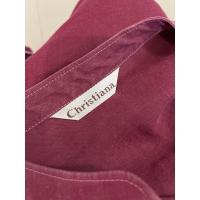 ราคา christiana_เสื้อคอจีนผ้าลินินแขนห้าส่วนสีชมพูเข้มปักด้านหน้า (24312258315)