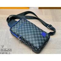 ราคา [กล่องของขวัญ] แฟชั่น Lv Double-Layer ความจุกระเป๋าหน้าอกหนังวัวคุณภาพสูงสบายๆกีฬาผู้ชายกระเป๋า (26190220325)