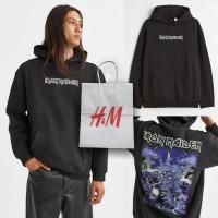ราคา H&m IronMaden เสื้อฮู้ดสีดํา Full Tag (แถมถุงกระดาษ / พลาสติก H&M) (28732341415)