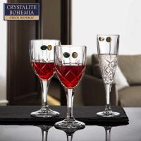 ราคา เช็กนําเข้า BOHEMIA BOHEMIA แก้วคริสตัลแก้วไวน์แดงในครัวเรือนยุโรปสไตล์ High-แกะสลัก High-แกะสลักสูง @ (56803956087)